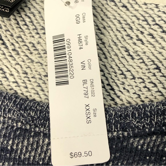 J. Crew NWT Twist Front long sleeve Sweatshirt XXS/XS. H5 - Picture 5 of 7